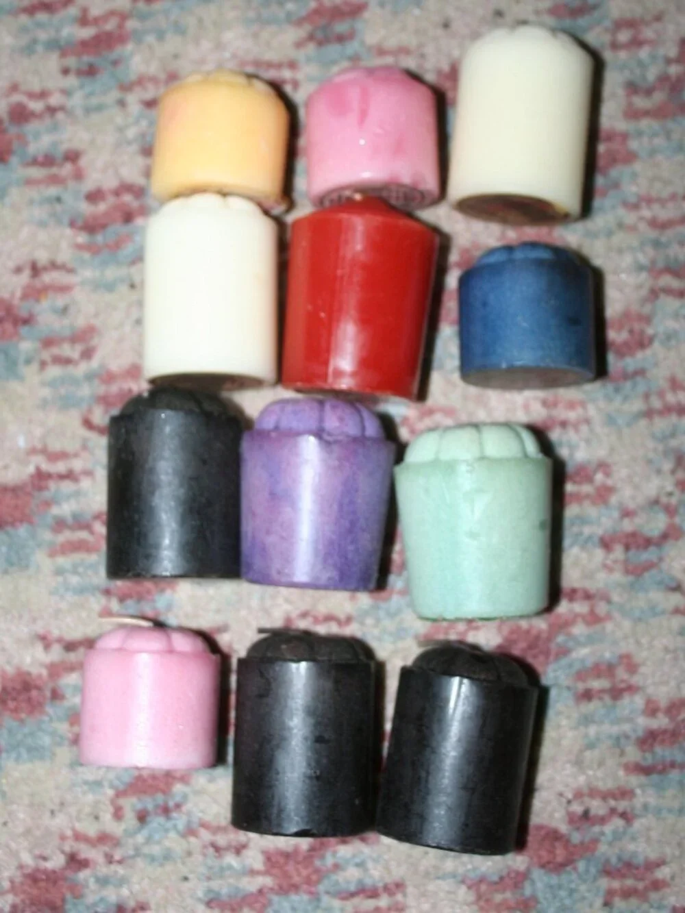 (12) Multi Color Highly Scent Disc.Paraffin Voltive Candle-Lite Early 2000s LT-1